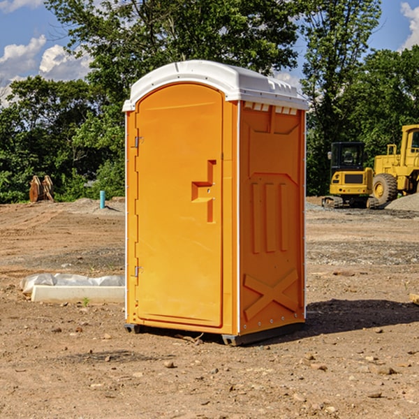 what is the maximum capacity for a single portable restroom in Hughestown